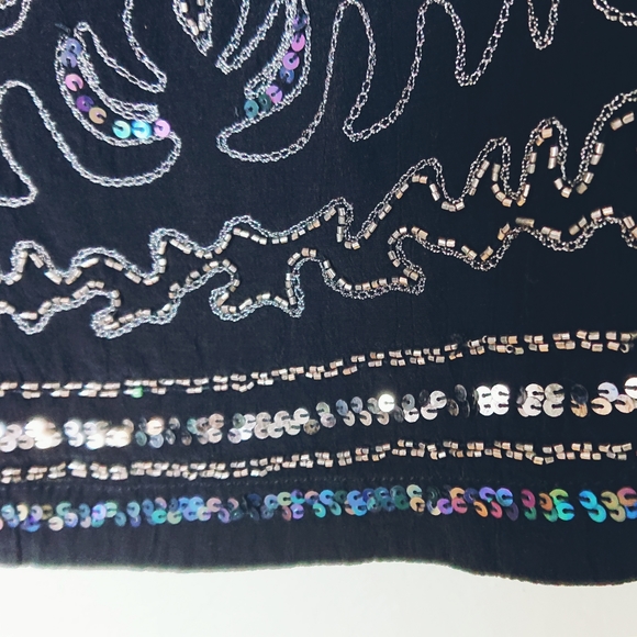 Free People Bali Light My Fire Sequin Black Dress - Picture 13 of 13